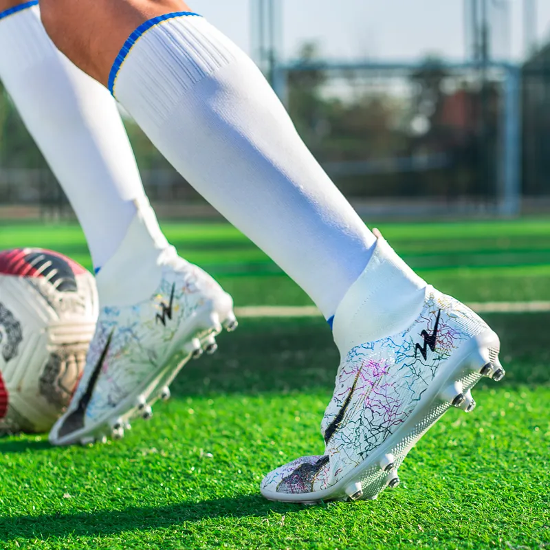 DOUBLE STAR 88 Breathable Lightweight Soccer Shoes Unisex White-1