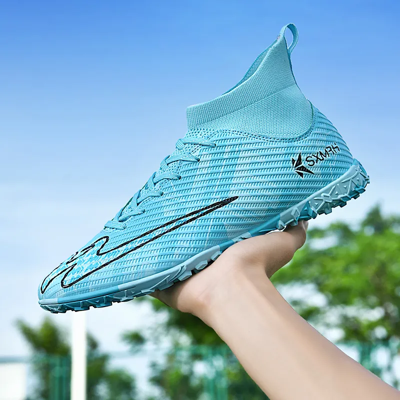 DOUBLE STAR 88 Lightweight And Wear resistant Soccer Shoes Unisex Blue-2