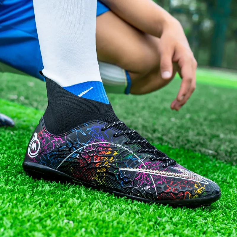 DOUBLE STAR 88 Breathable And Lightweight Soccer Shoes Unisex Black-8