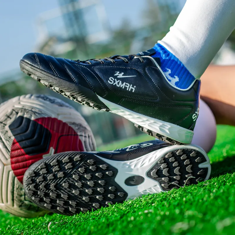 DOUBLE STAR 88 Anti Slip Wear Resistant Soccer Shoes Unisex Black-4