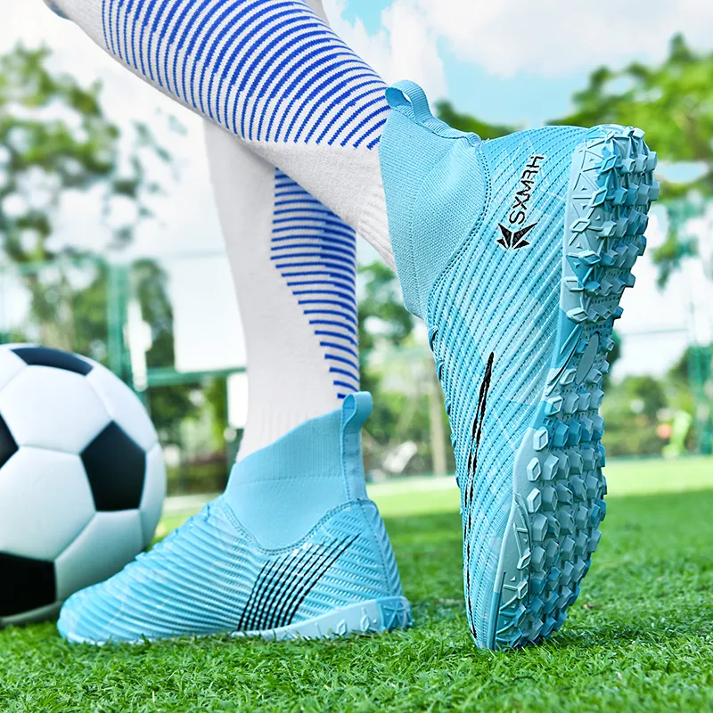 DOUBLE STAR 88 Lightweight And Wear resistant Soccer Shoes Unisex Blue-3