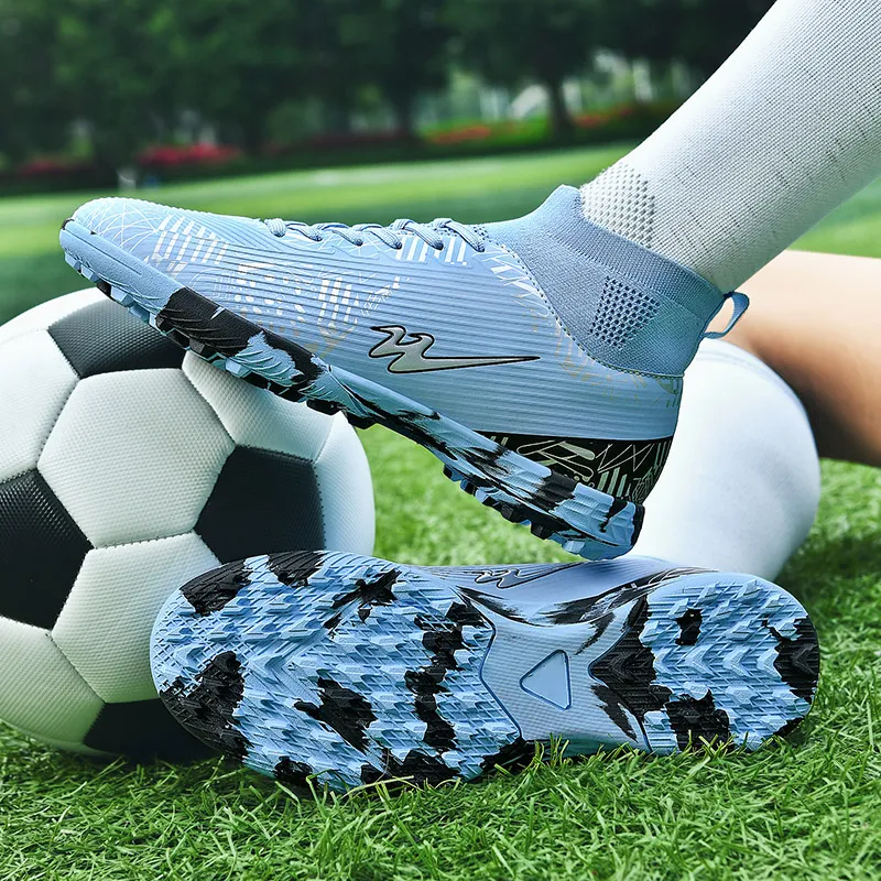 DOUBLE STAR 88 Lightweight Anti Slip Soccer Shoes Unisex Aqua-3