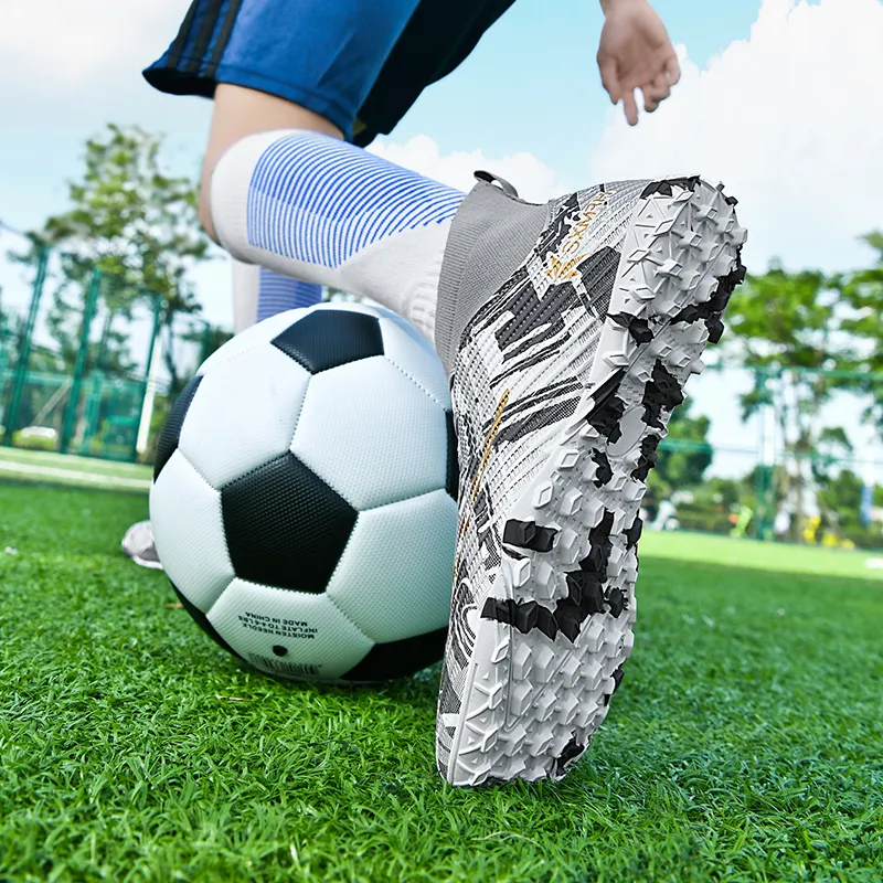 DOUBLE STAR 88 Lightweight Anti Slip Soccer Shoes Unisex Gray-3