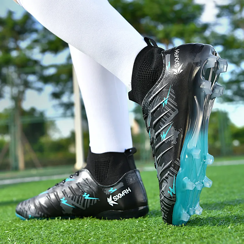 DOUBLE STAR 88 Non slip Lightweight Soccer Shoes Unisex Black-2