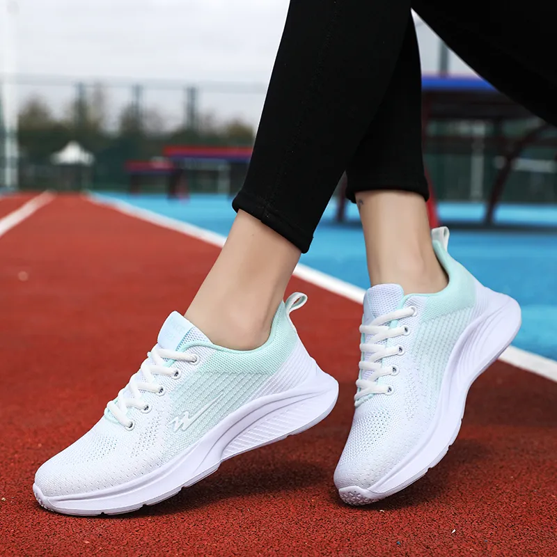 DOUBLE STAR 88 Breathable And Lightweight Low Top Running Shoes Women's Mint Green-4