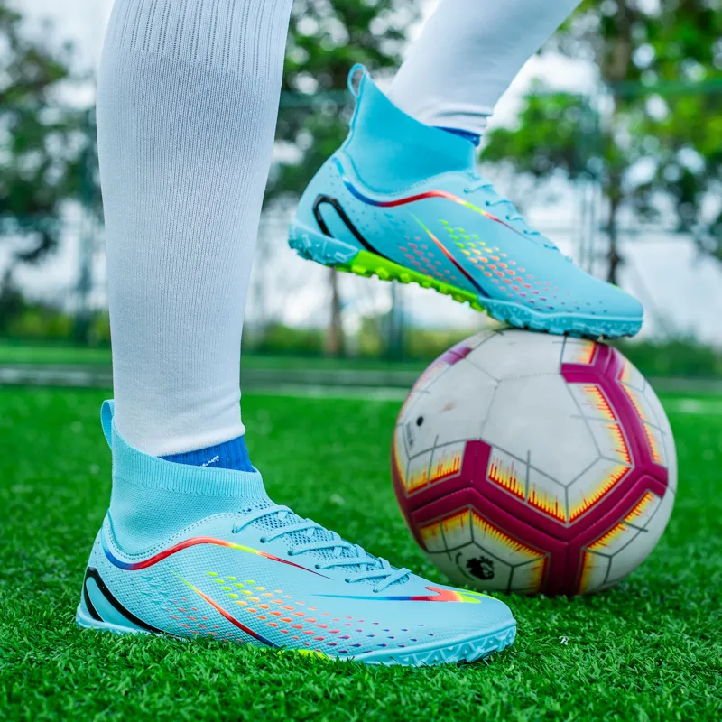 DOUBLE STAR 88 Slip Resistant Cushioning Soccer Shoes Unisex Moon Multicolor-7
