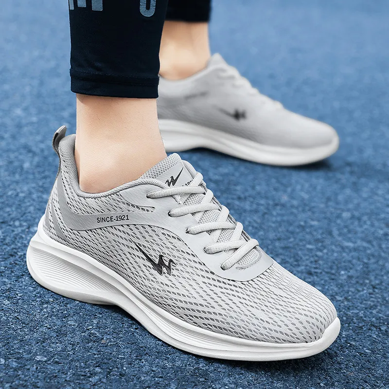 DOUBLE STAR 88 Breathable And Lightweight Low Top Running Shoes Men's Gray-6