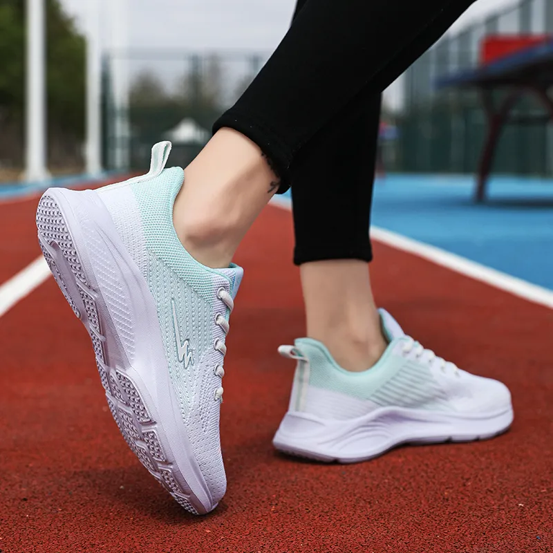 DOUBLE STAR 88 Breathable And Lightweight Low Top Running Shoes Women's Mint Green-3