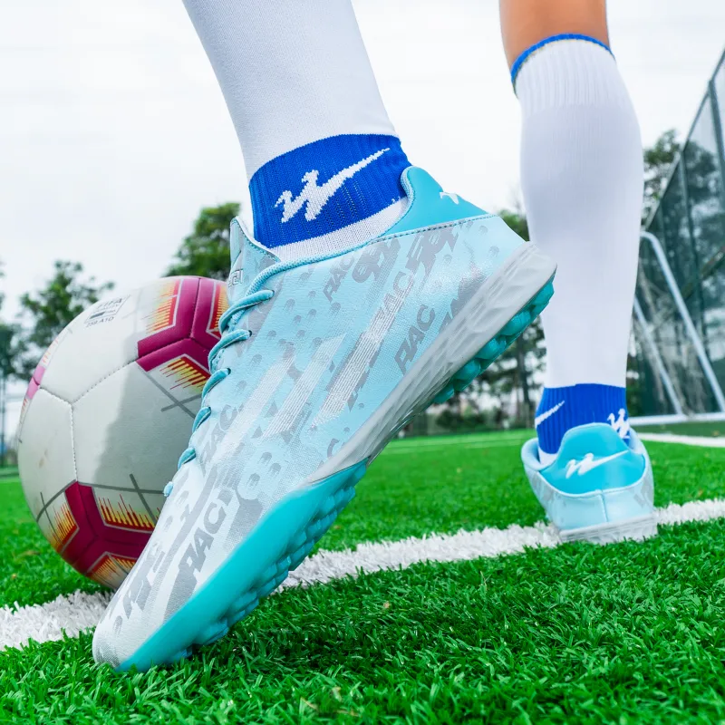 DOUBLE STAR 88 Abrasion Resistant Slip Resistant Soccer Shoes Unisex Aqua-5