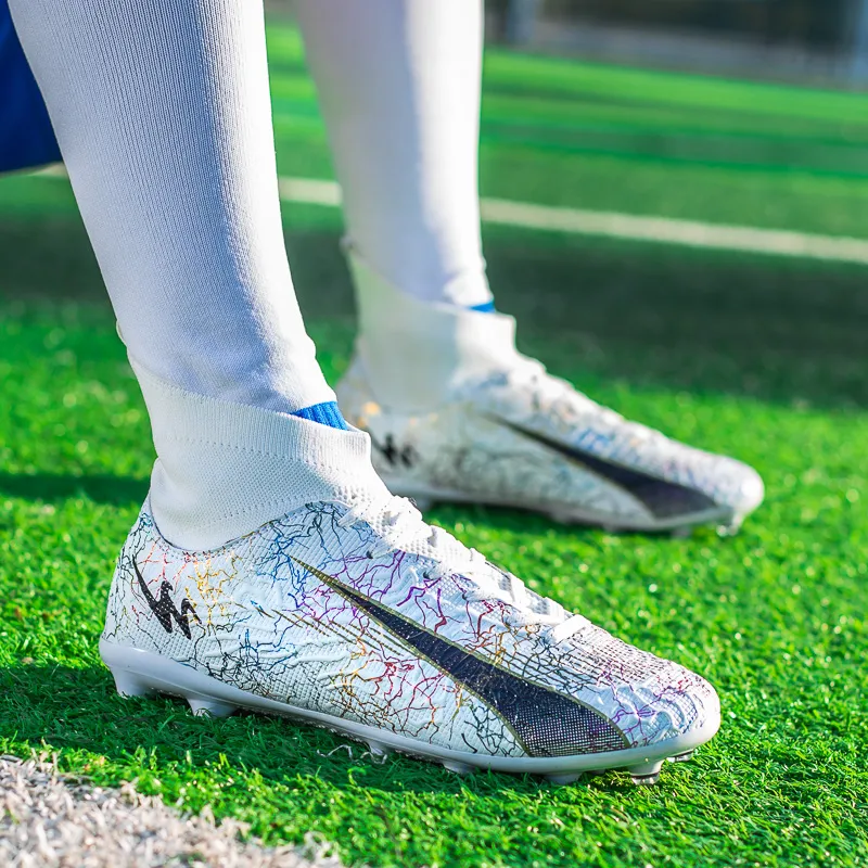 DOUBLE STAR 88 Breathable Lightweight Soccer Shoes Unisex White-2