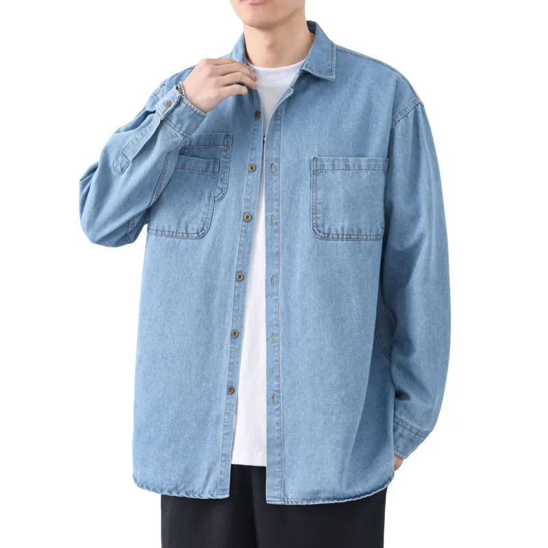 PAINT STAIN Minimalist Style Comfortable And Breathable Everyday Long Sleeved Shirt Unisex-14