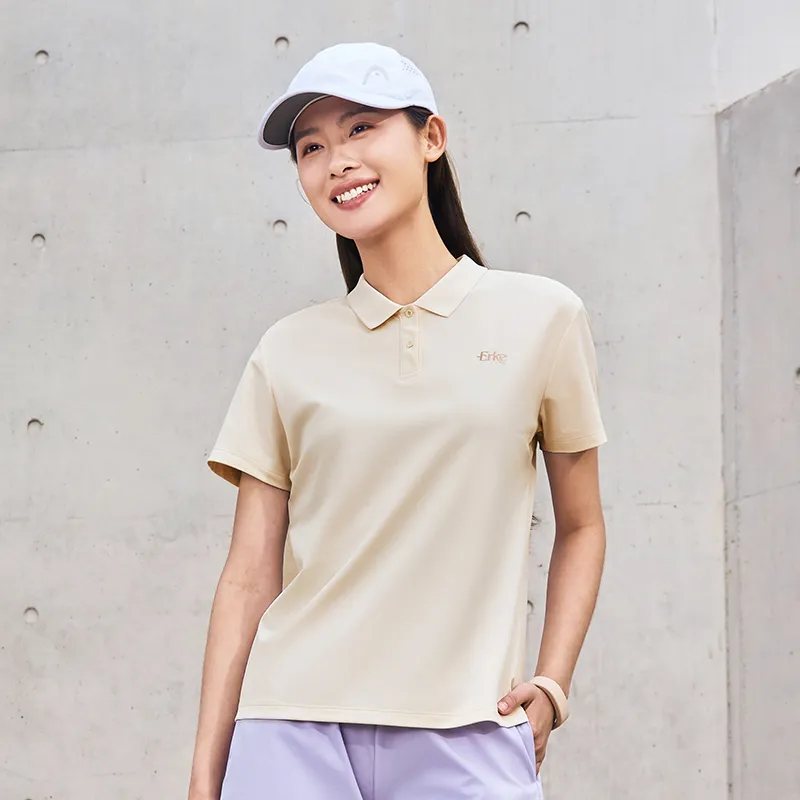 Erke Polo Shirt Women's DS Cheese White-2