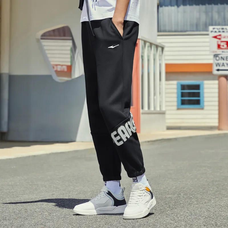 Erke Knitted Sweatpants Men Jet Black-2