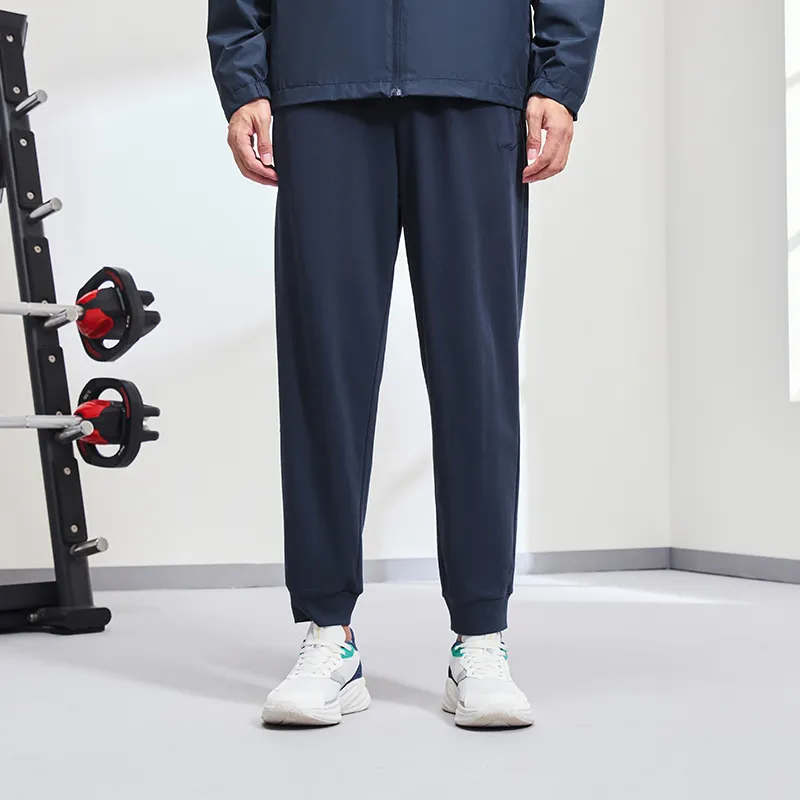 Erke Variety Training Collection Knitted Sports Pants Unisex Reef Stone Blue-2