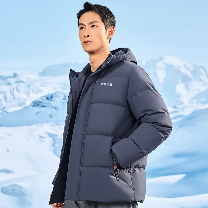 Erke Variety Training Collection Down Jacket Unisex Endless Depression Gray-4