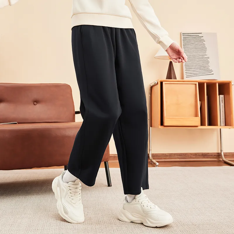 Erke Knitted Sports Pants Women's Jet Black-3