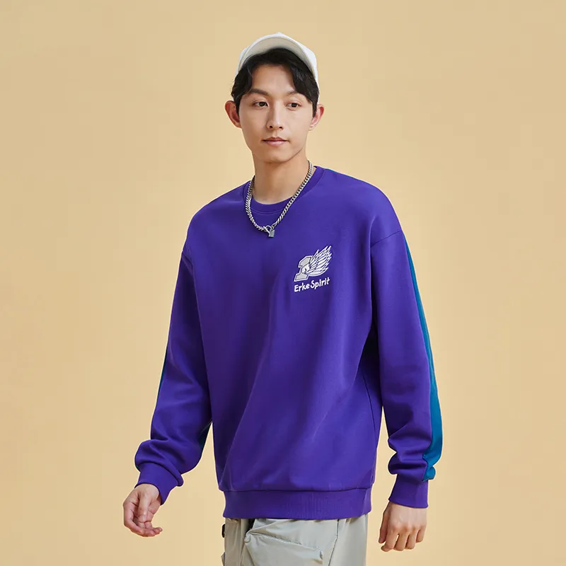 Erke Sweatshirts Men Truffle Purple/Dark Dusk Blue-3
