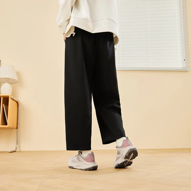 Erke Variety Training Collection Knitted Sweatpants Women's Jet Black-6