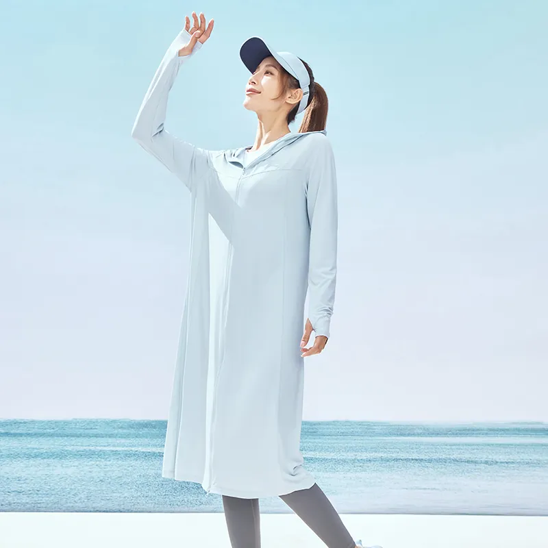 Erke Sun Protection Clothing Women's Fiber Blue-4