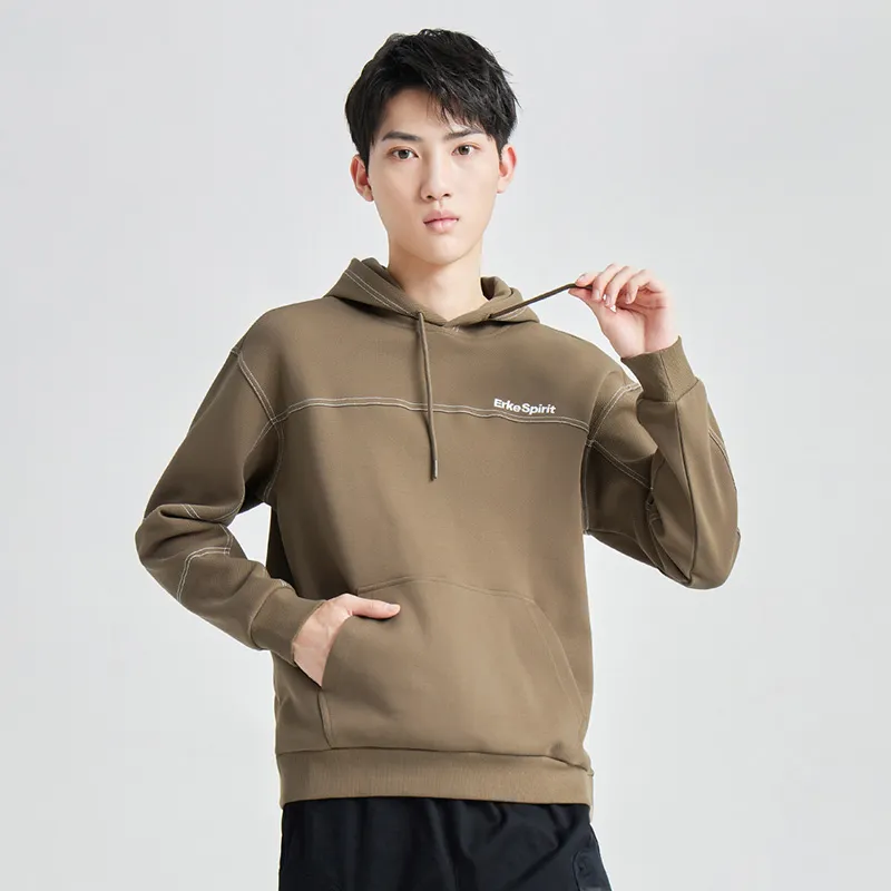 Erke Sweatshirts Men Deerskin Brown-4