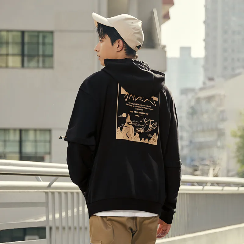 Erke Sweatshirt Men's Jet Black-6