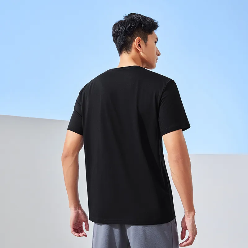 Erke Comprehensive Training Collection Sports Lifestyle Collection T-Shirt Men's Jet Black-4