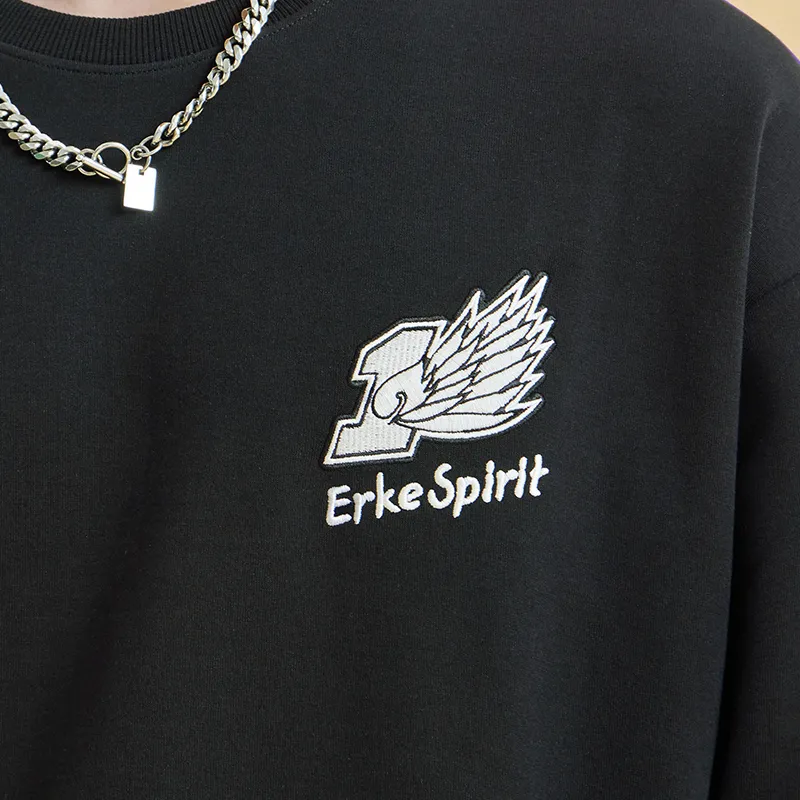 Erke Sweatshirts Men Jet Black/Truffle Purple-2