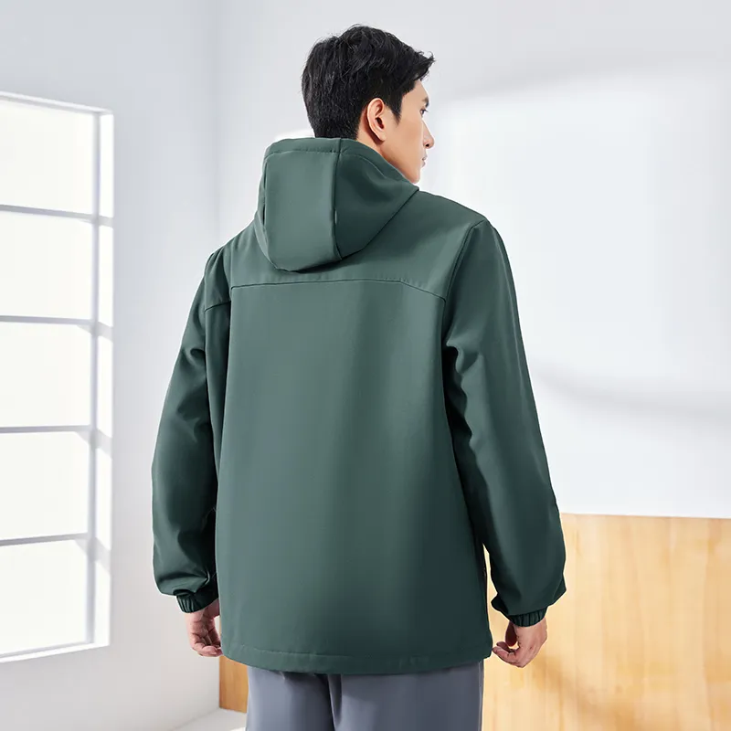 Erke Variety Training Collection Trench Coat Men's Stone Yu Blue-4