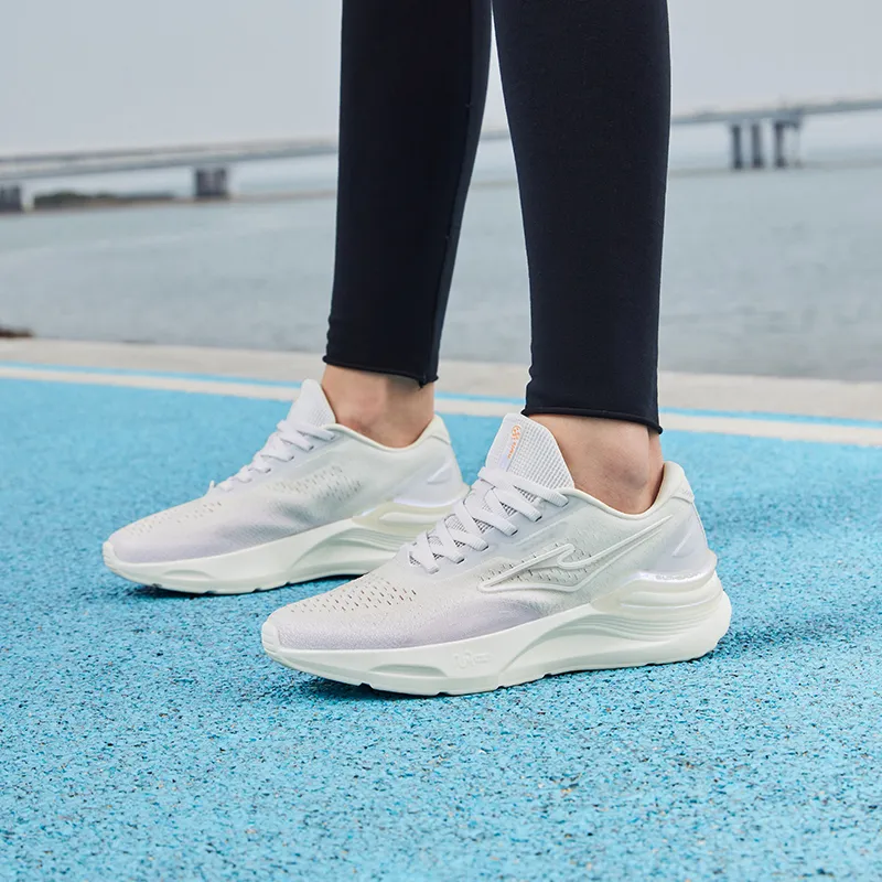 Erke Pegasus 2.0 Running Shoes Women's Low Top Erke White Aromatherapy Lavender-4