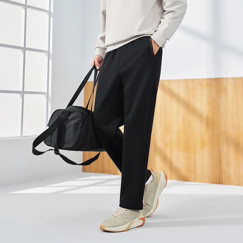 Erke Variety Training Collection Knitted Sweatpants Men's Jet Black-5