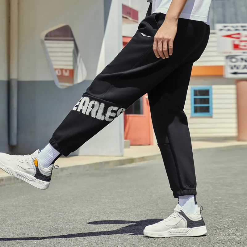 Erke Knitted Sweatpants Men Jet Black-3