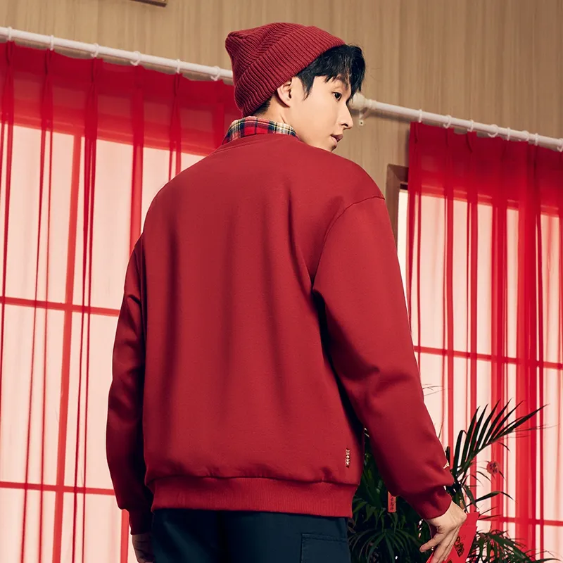 Erke Sweatshirt Unisex New Year Red-5