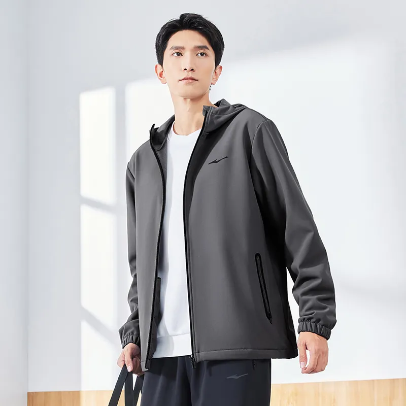 Erke Variety Training Collection Trench Coat Men's Dark Gray-3