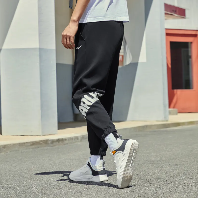 Erke Knitted Sweatpants Men Jet Black-5
