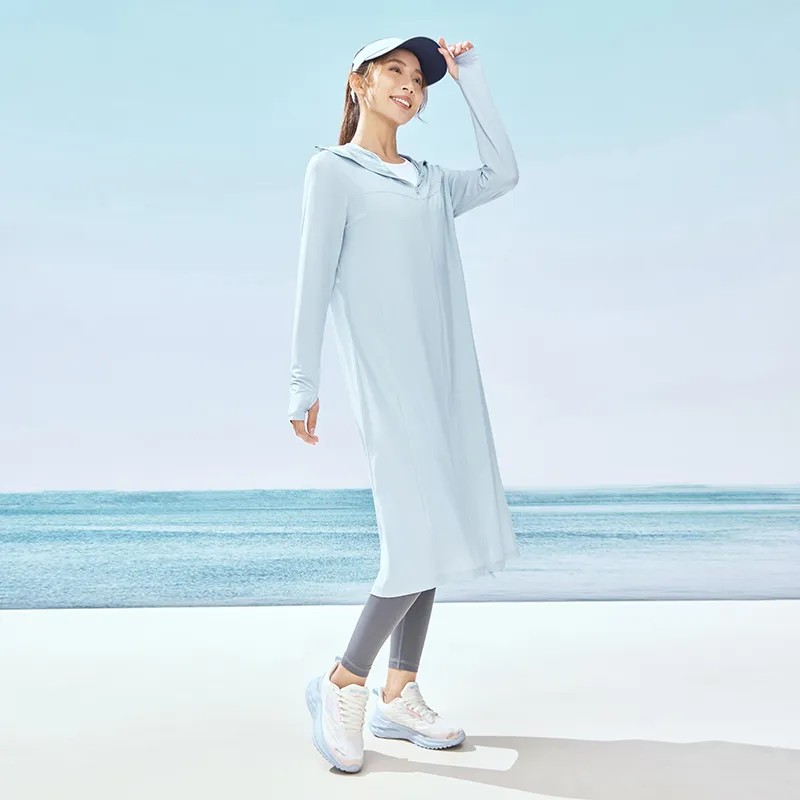 Erke Sun Protection Clothing Women's Fiber Blue-3