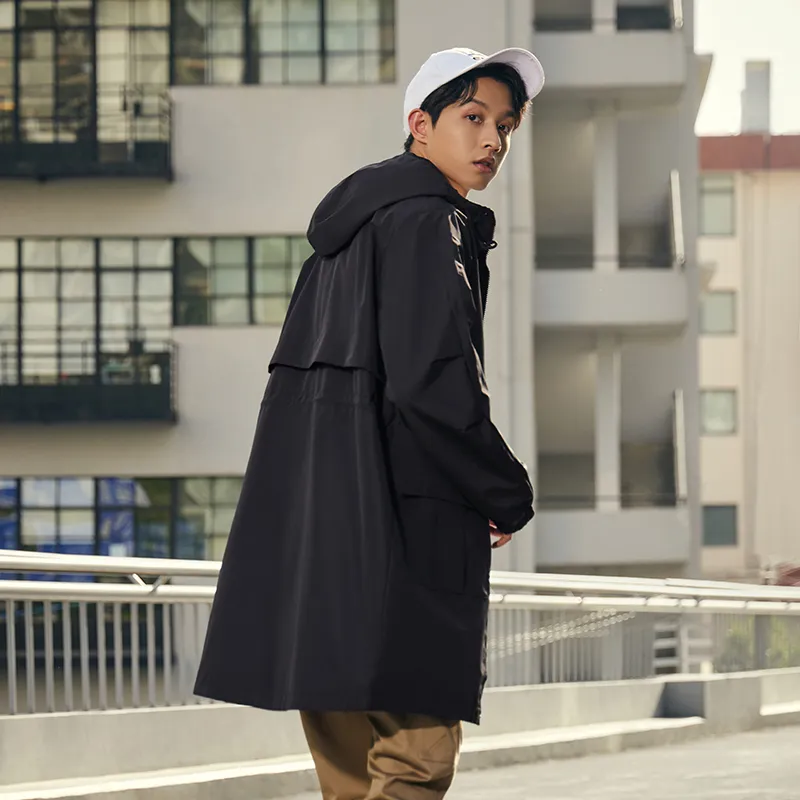 Erke Trench Coat Men's Jet Black-6