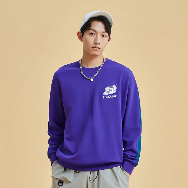 Erke Sweatshirts Men Truffle Purple/Dark Dusk Blue-2
