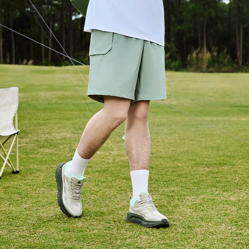 Erke Casual Shorts Unisex Autumn Tea Green-2