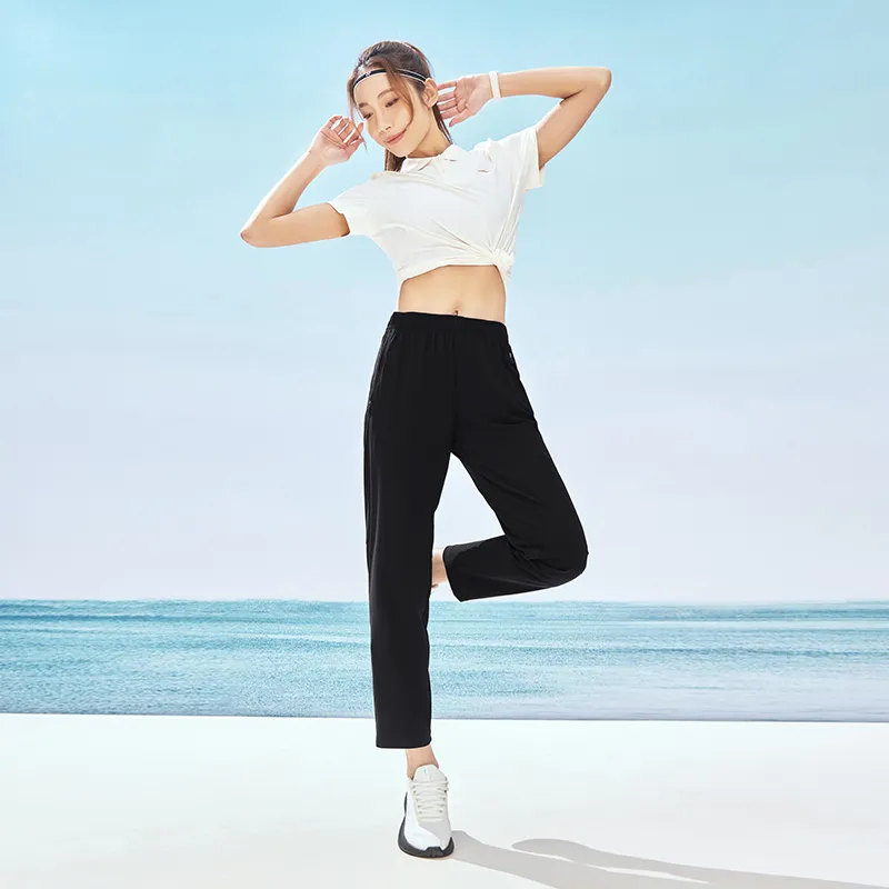Erke Casual Pants Women's Jet Black-5