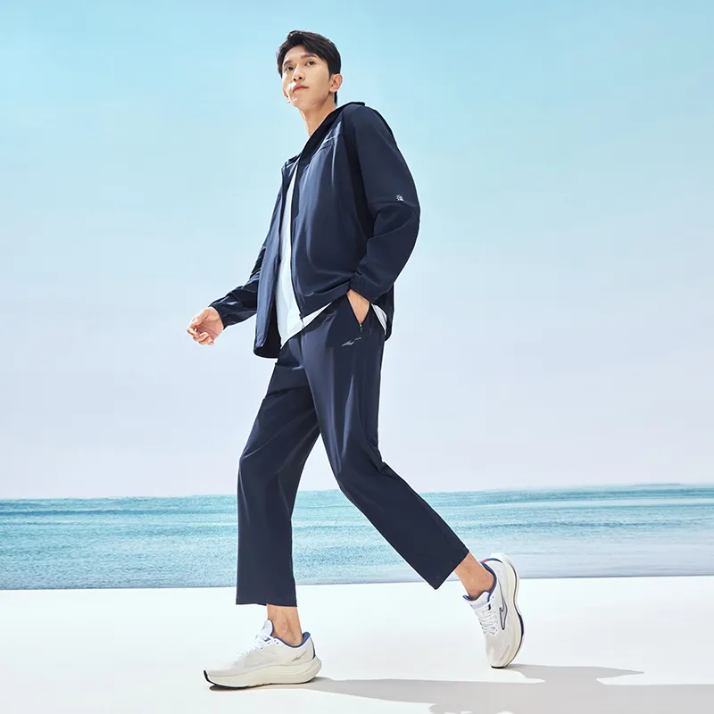 Erke Knitted Sweatpants Unisex Reef Blue-5
