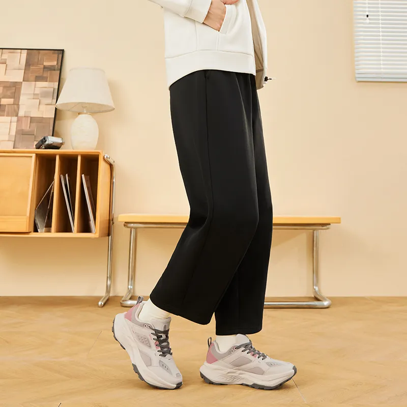 Erke Variety Training Collection Knitted Sweatpants Women's Jet Black-5