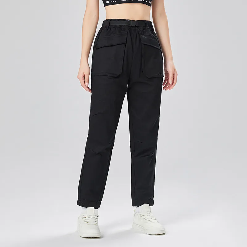 Erke Casual Pants Women's Jet Black-2