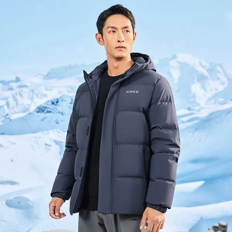Erke Variety Training Collection Down Jacket Unisex Endless Depression Gray-3