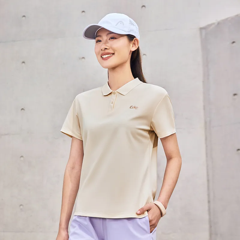 Erke Polo Shirt Women's DS Cheese White-3