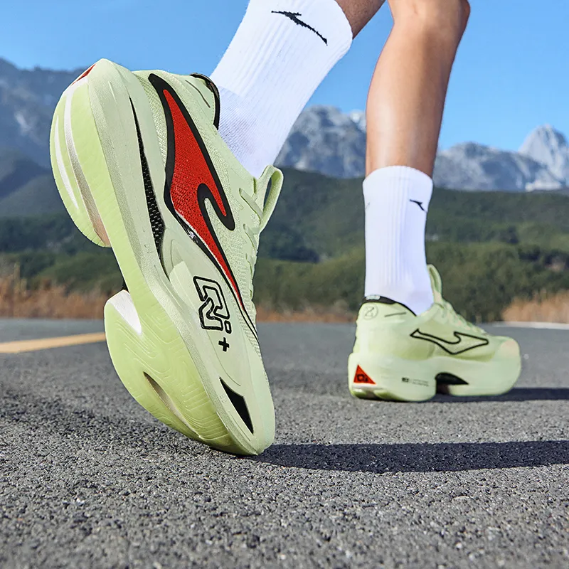 Erke Zhijing Pro Cushioning Rebound Low-Top Running Shoes Men's Watermelon Color-6