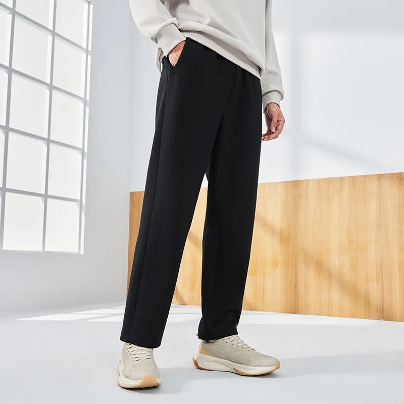 Erke Variety Training Collection Knitted Sweatpants Men's Jet Black-2