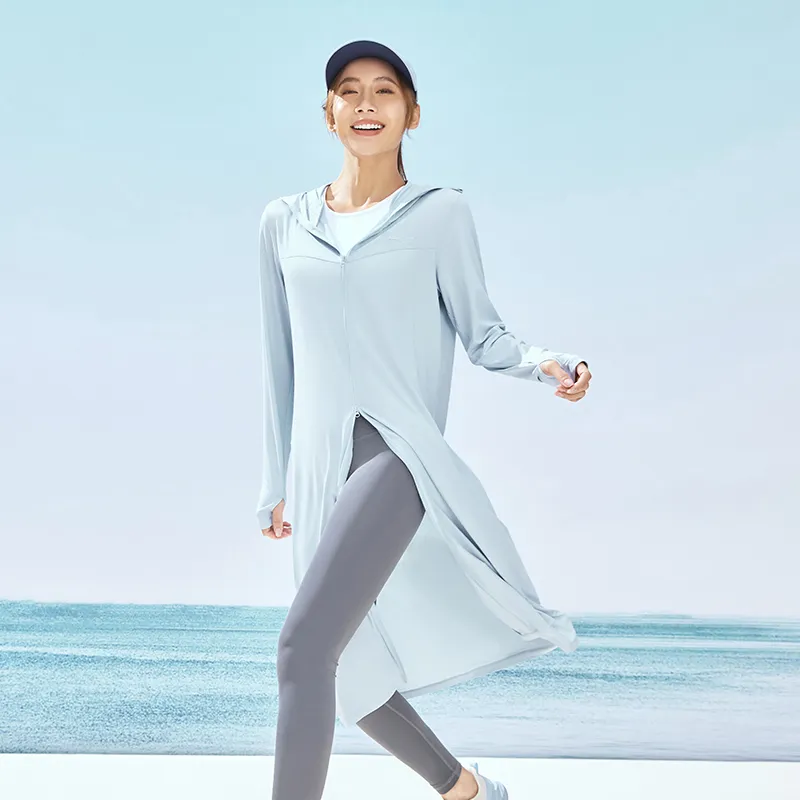 Erke Sun Protection Clothing Women's Fiber Blue-2