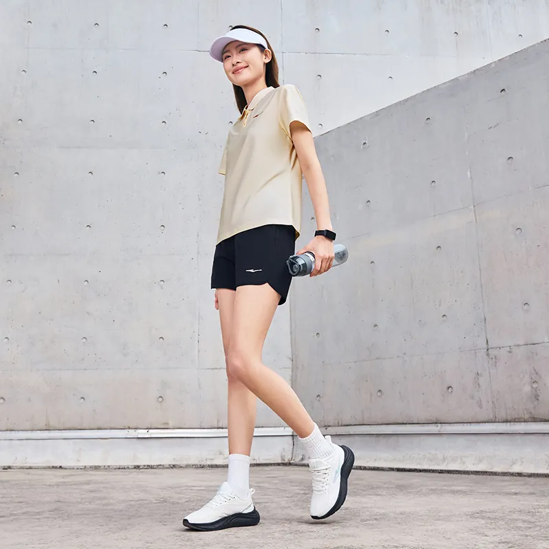 Erke Polo Shirt Women's DS Cheese White-5