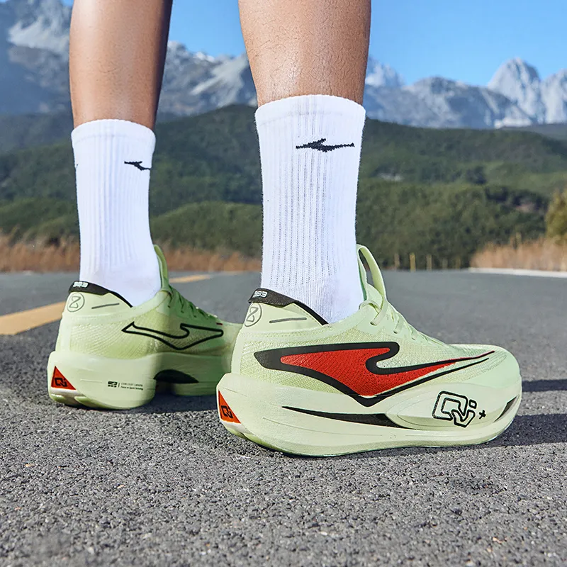 Erke Zhijing Pro Cushioning Rebound Low-Top Running Shoes Men's Watermelon Color-7