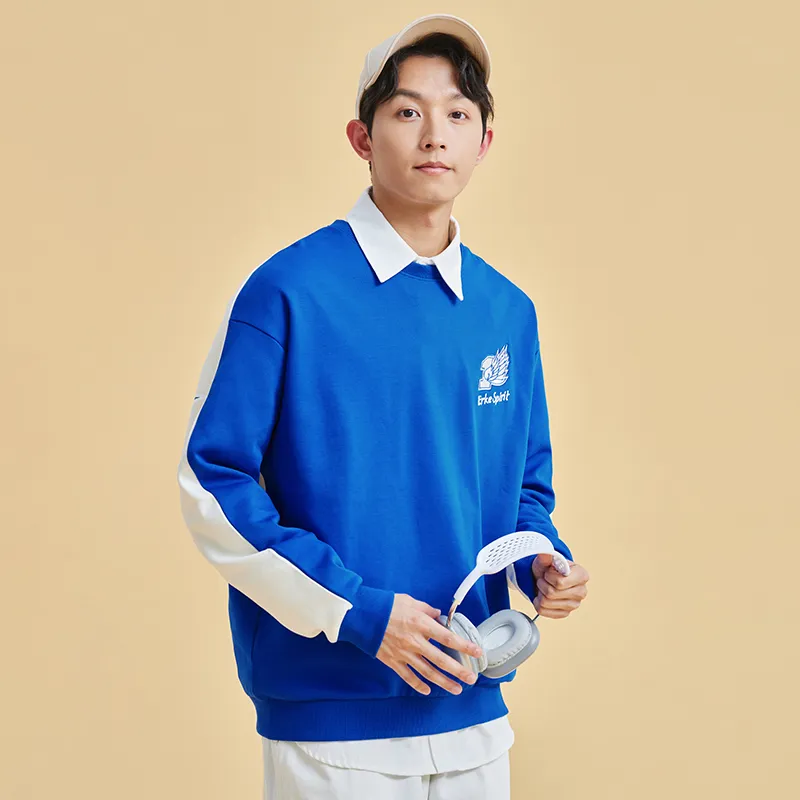 Erke Sweatshirts Men Dale Blue/Glacier White-3